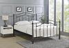 5ft King Size Black nickel finish Cally traditional metal bed frame 8